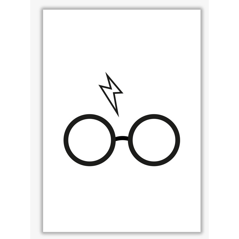 Harry Potter Glasses And Scar - Painting, 30 cm H x 21 cm W x 1 cm D, No Frame