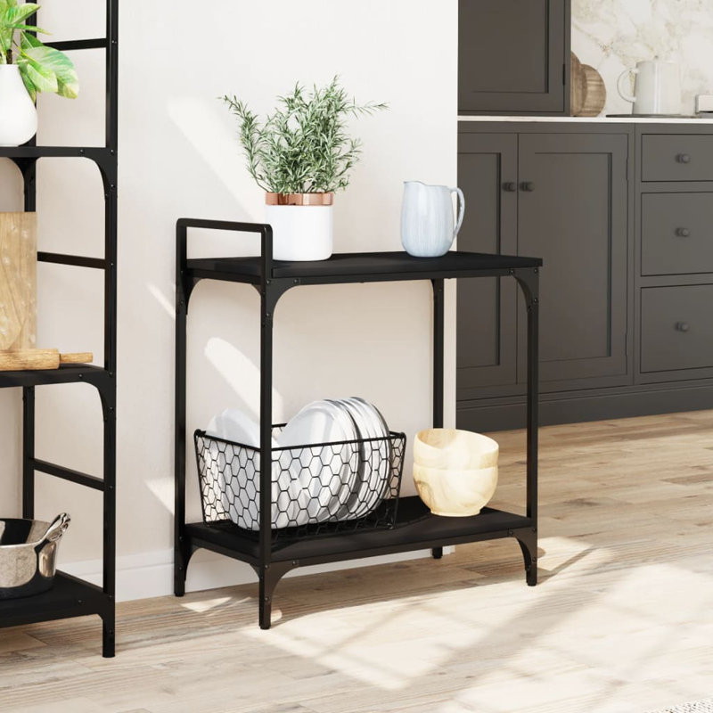 Carlo Metal Bar Cart, Black
