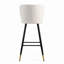 Tabouret de bar de style moderne de 30 po avec pieds en métal et extrémités dorées, convient à divers styles de décoration