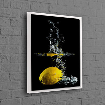 Modern Lemon Wall Hanging Art for Bedroom Decor and Kitchen Canvas Perfect as Housewarming or Bridesmaid Gift in Vibrant