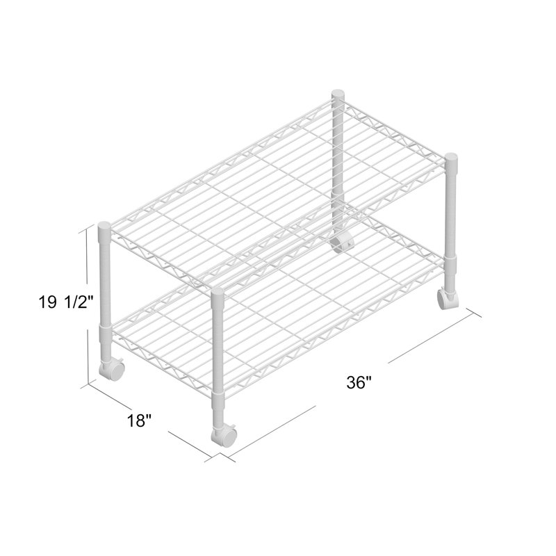19.69'' H x 35.71'' W Utility Cart with Wheels
