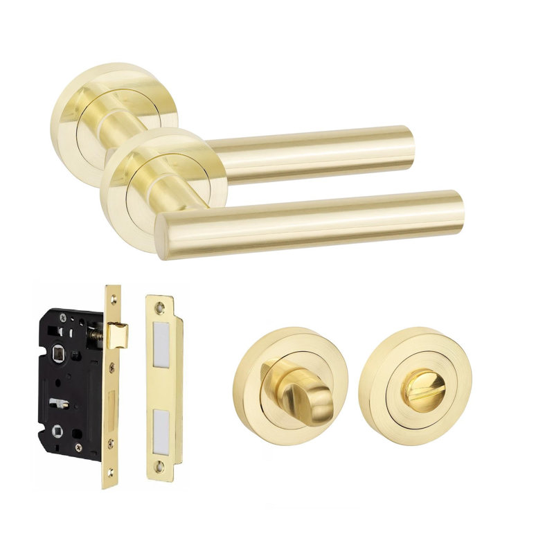  Straight T-Bar Design Bathroom Door Handle
