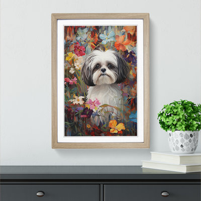 Shih Tzu Contemporary - Framed Print