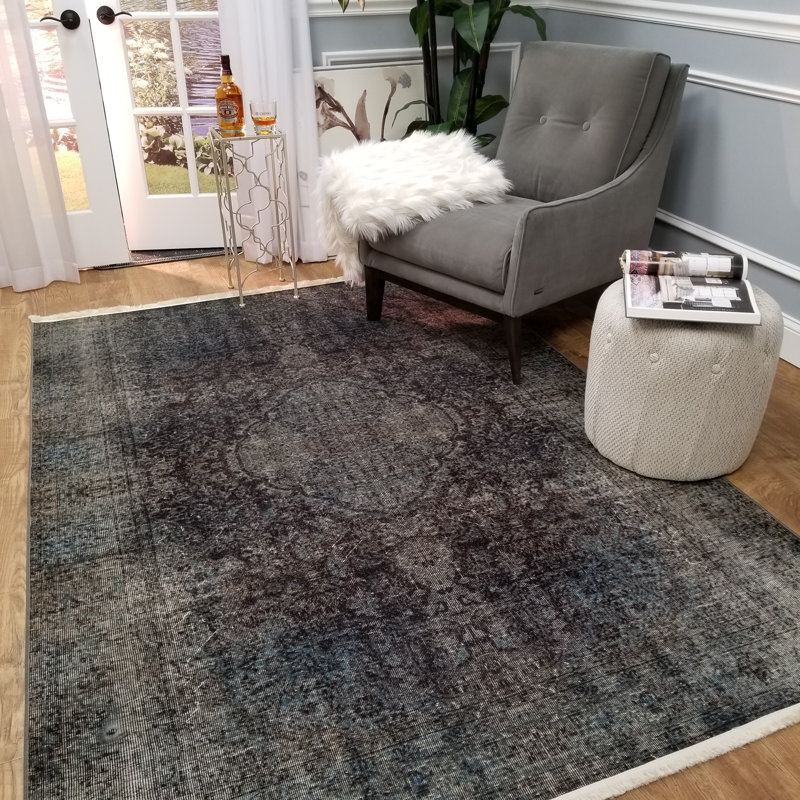 Covin Chenille Oriental Indoor Rug, Rectangle 5'3" x 7'7"