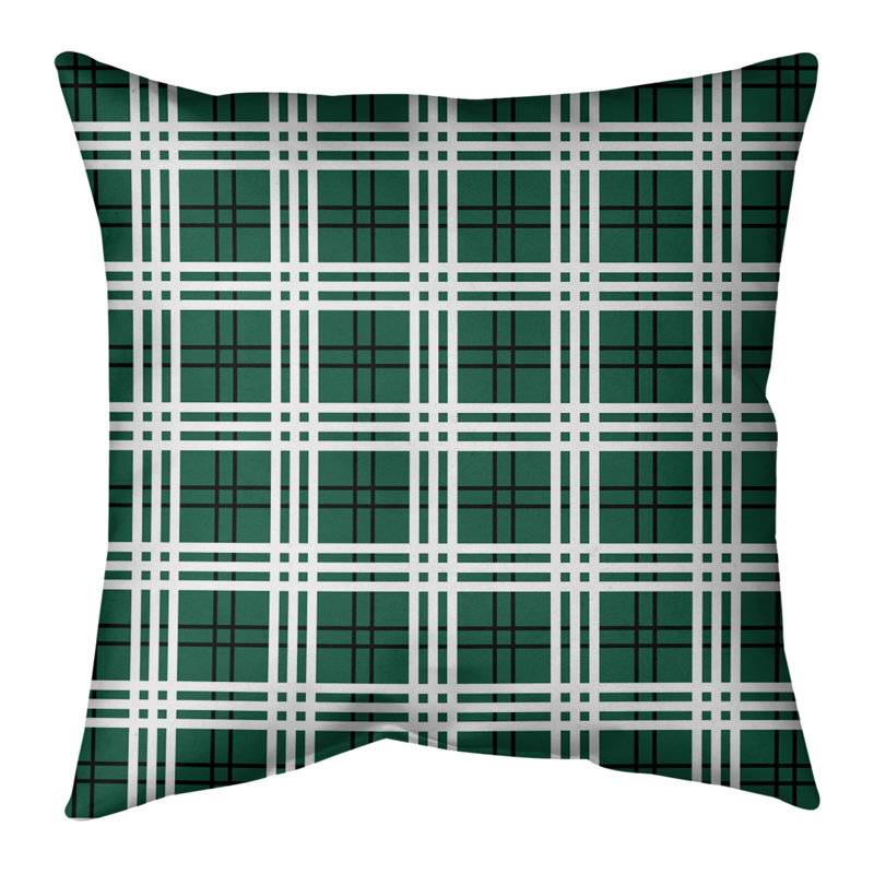 Housse de coussin Football Luxury, 18" x 18", Vert Gotham / noir furtif / blanc, Faux suède