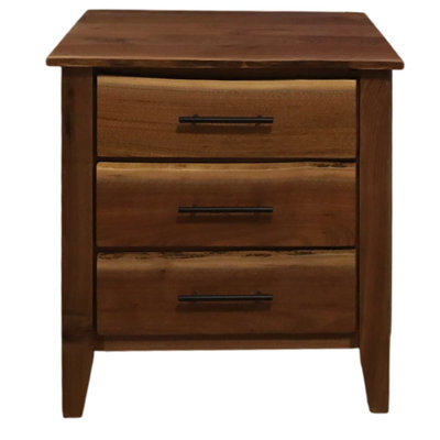 Fireside Lodge Heartland Walnut XL Three Drawer Nightstand