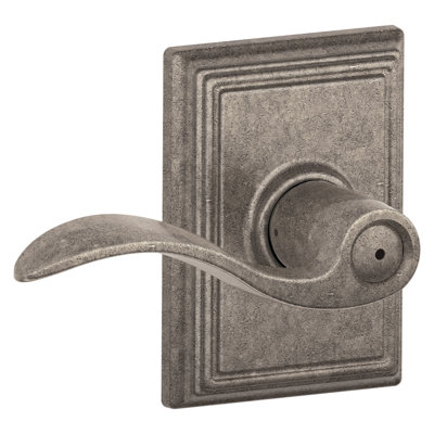 Accent Privacy Door Lever with Addison Rosette