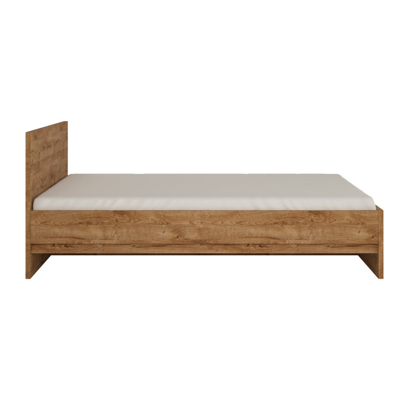 Bed Azai Of Furniture Board 16Mm, European Kingsize (160 x 200 cm), Golden Ribbeck Oak