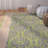 Guzi Hand Hooked Wool/Cotton Floral Rug in Violet/Green-22531547