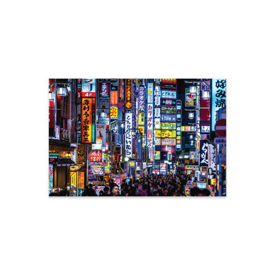 " Japan Shibuya Rush Hour Neon Lights I " Painting
