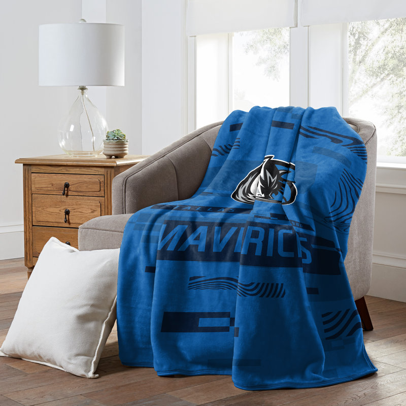 Throw Blanket, Blue/Black, Dallas Mavericks
