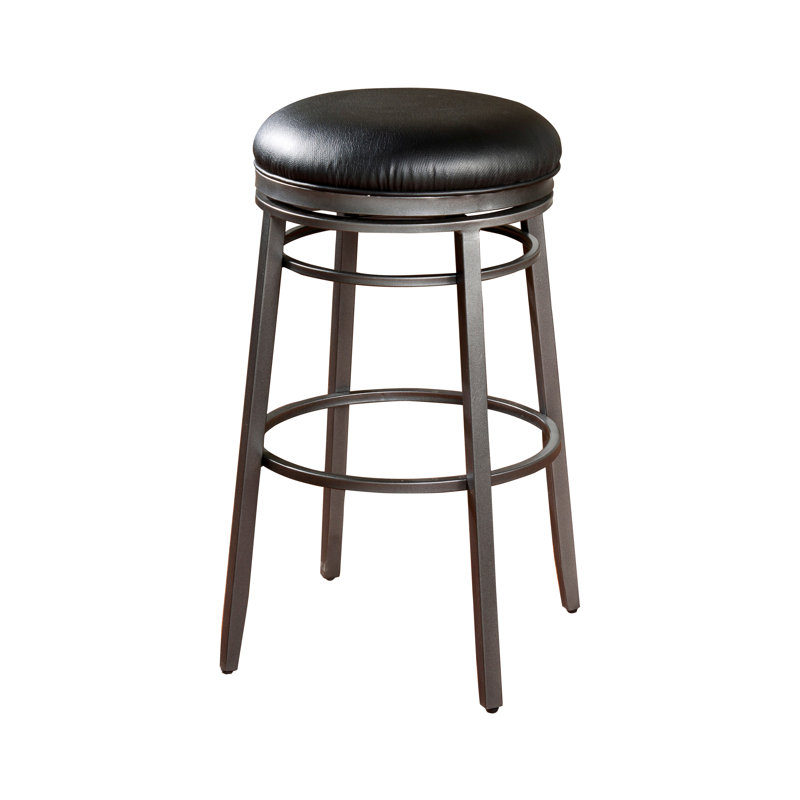 Tabouret de bar et de comptoir pivotant Silvano, Pierre à feu, Tabouret de bar (assise de 30 po de hauteur)