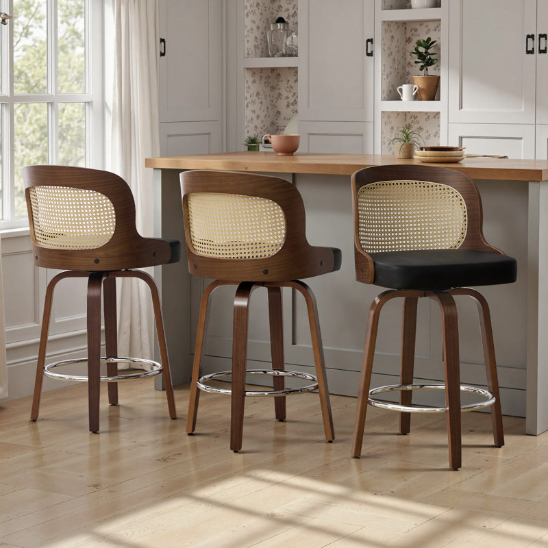 Tabouret de bar et tabouret de bar 26 po, Noir, 3