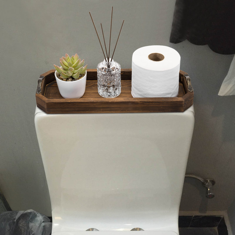 Bathroom Accessory Tray, Brown