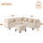 Modern Style Sectional Sofa with coffee table, with Storage Ottoman-1521821050