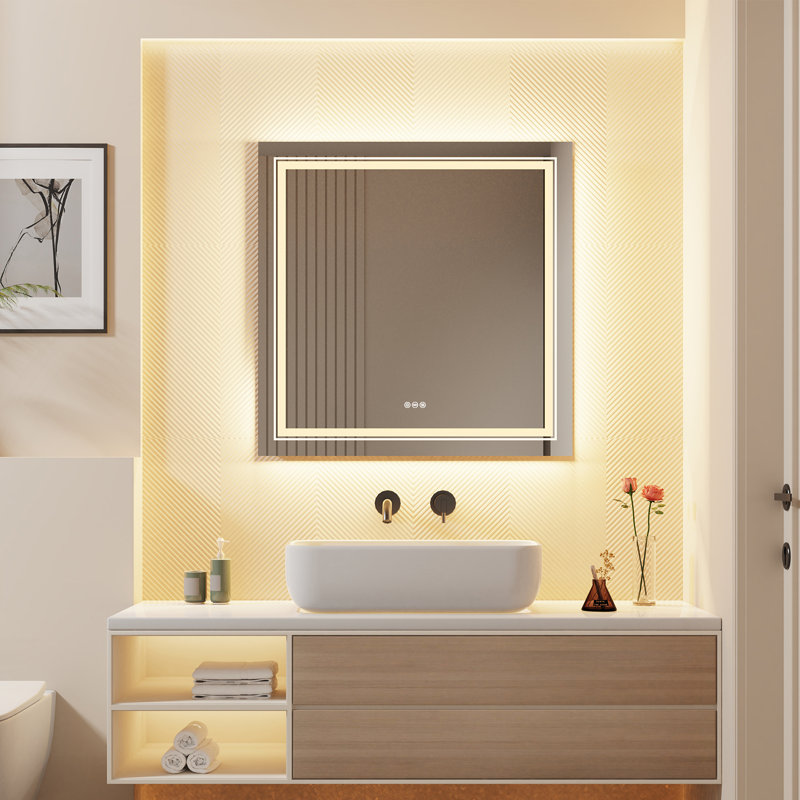 Makhail Square Wall Mirror, 31.5"  x 31.5" 