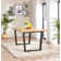Mercee Parquet Herringbone Veneer Dining Table - Chevron Top Traditional Rustic Farmhouse Kitchen Style
