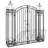 122cm W x 20.5cm D Iron Arbour Gate with Gate in Black