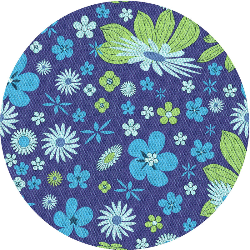 Floral Indoor Rug, Square 3'