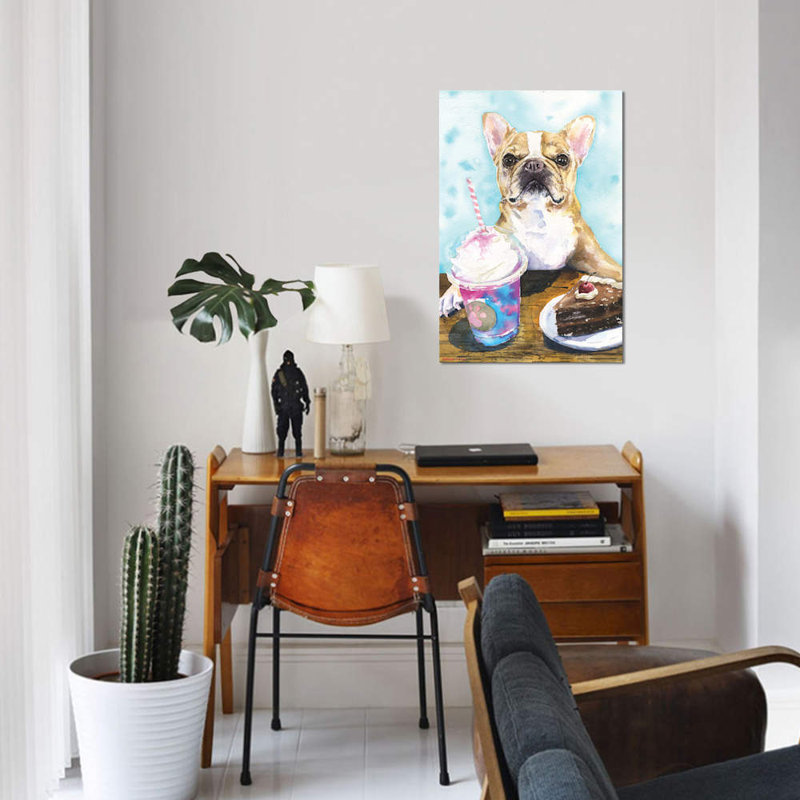 « cafe ii », reproduction sur toile, H 12 po x l 8 po x P 0,75 po, Toile tendue, Pas de tapis