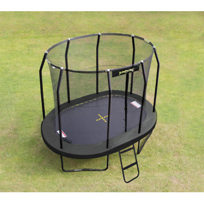 8ft x 11.5ft Oval JumpKing JumpPod Trampoline with Safety Enclosure