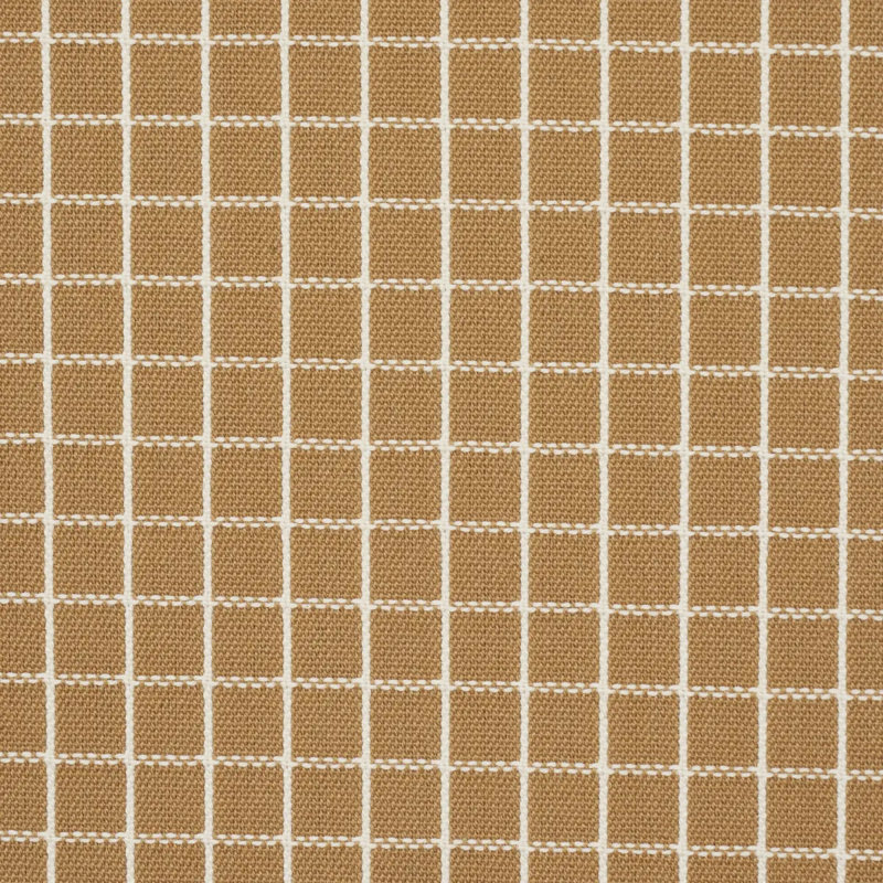 Schumacher x Mark D. Sikes Georgie Reversible Check Fabric, Tan