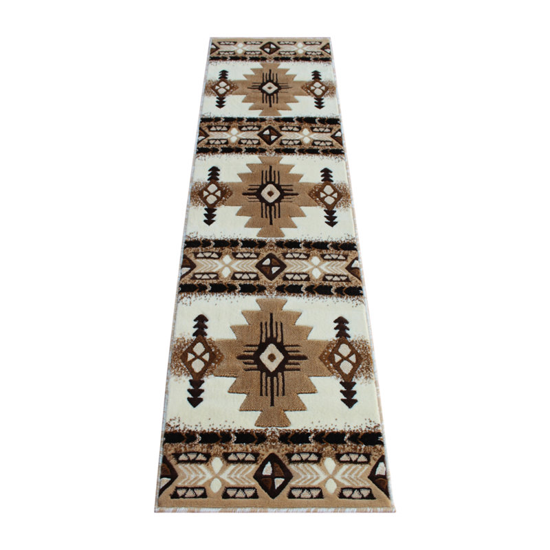 Leitha traditionnel en fibre d'oléfine, Runner 2' x 7'