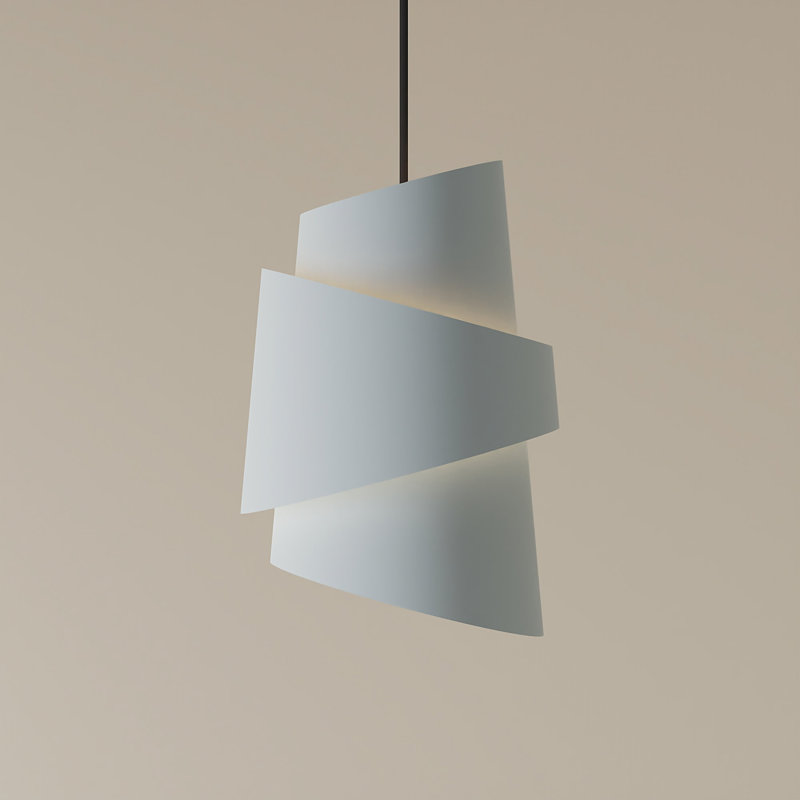 Croissant Pendant Light, Black, Blossom