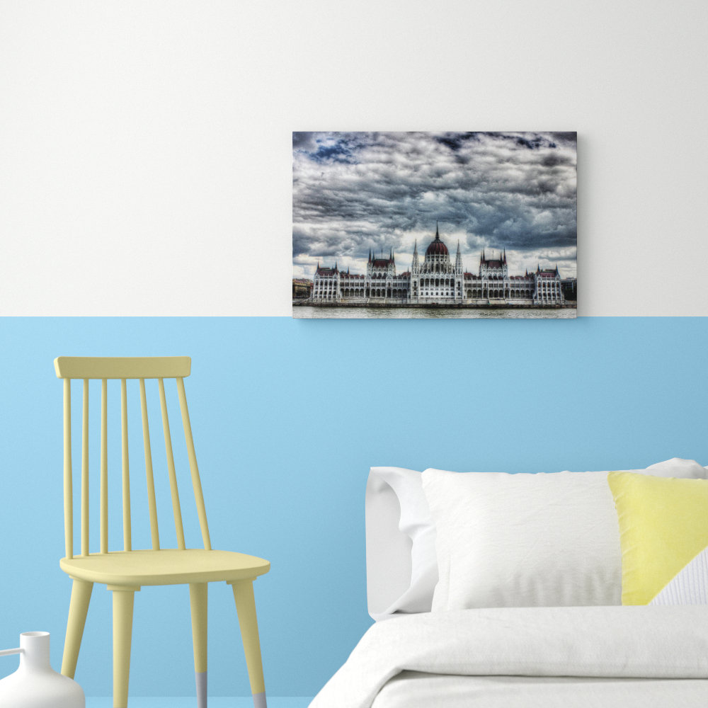 Budapest Hungary Parliament Photographic - Wrapped Canvas
