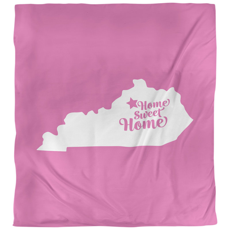 Housse de couette simple Frankfort Home Sweet, Housse de couette pour très grand lit, Rose, Microfibre