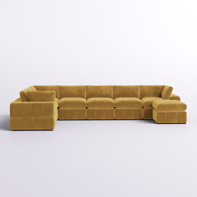 Aneea Reversible Modular Corner Sectional with Ottoman by Wade Logan