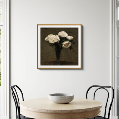 «Roses In A Vase Print» par Henri Fantin Latour