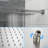 Brushed Nickel 12 Inch Wall Mounted Dual Shower System, Balanced Valve, Rainfall And Handheld, 360° Adjustable Spray Pattern For Personalized Showers Square System With Finish, Rough - In Handheld