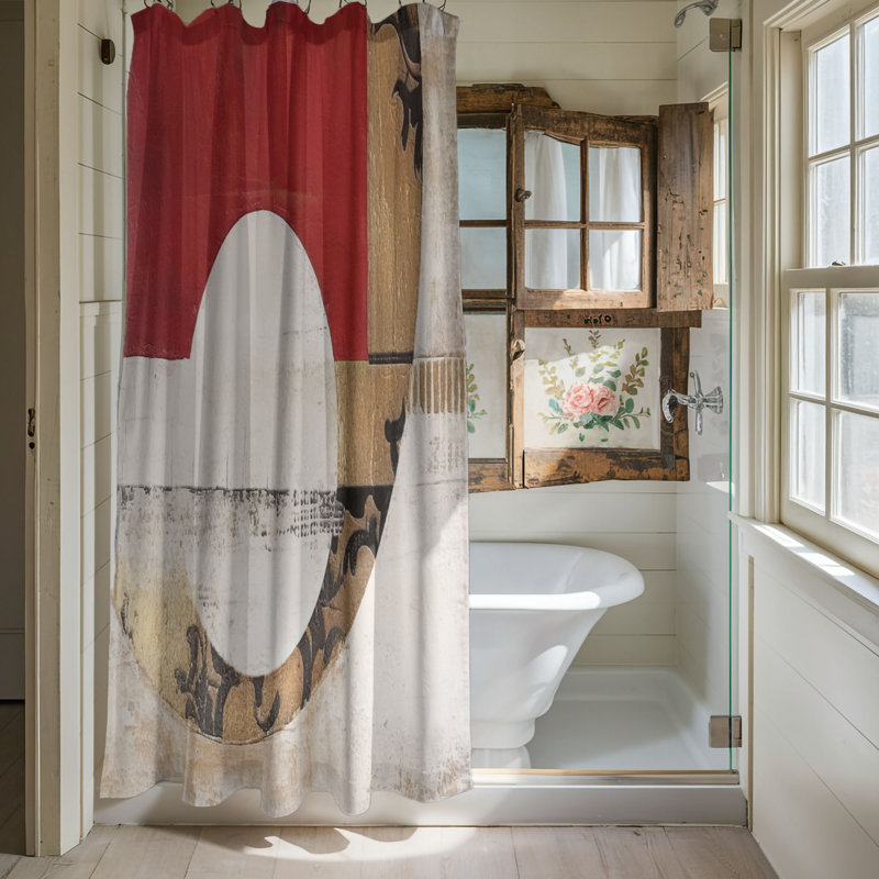 Daoudiate Abstract Shower Curtain, 74"H x 71"W