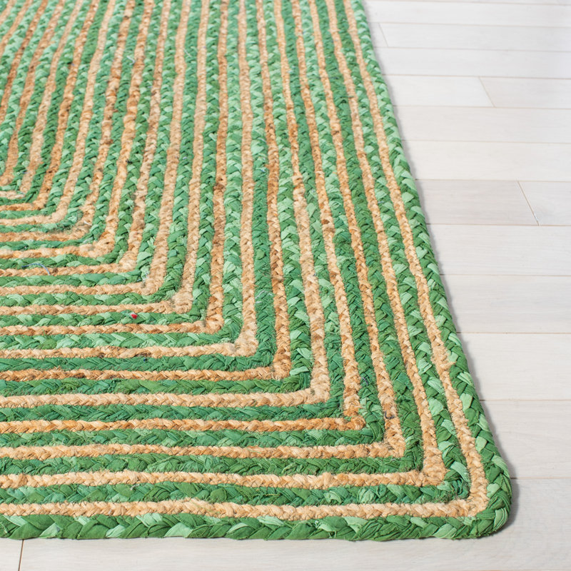 Demartini Handwoven Green Area Rug, Runner 2'3" x 8'
