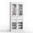 Palace Imports 100% Solid Wood Bathroom Storage Cabinet, Clear Glass Doors, 2 Drawers, Adjustable Shelves, 32" Wide, 71.5" Tall-1473153636