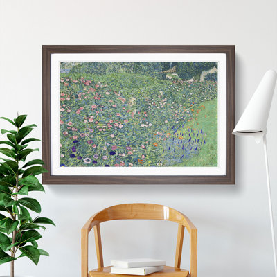 Italian Garden by Gustav Klimt - Framed Print