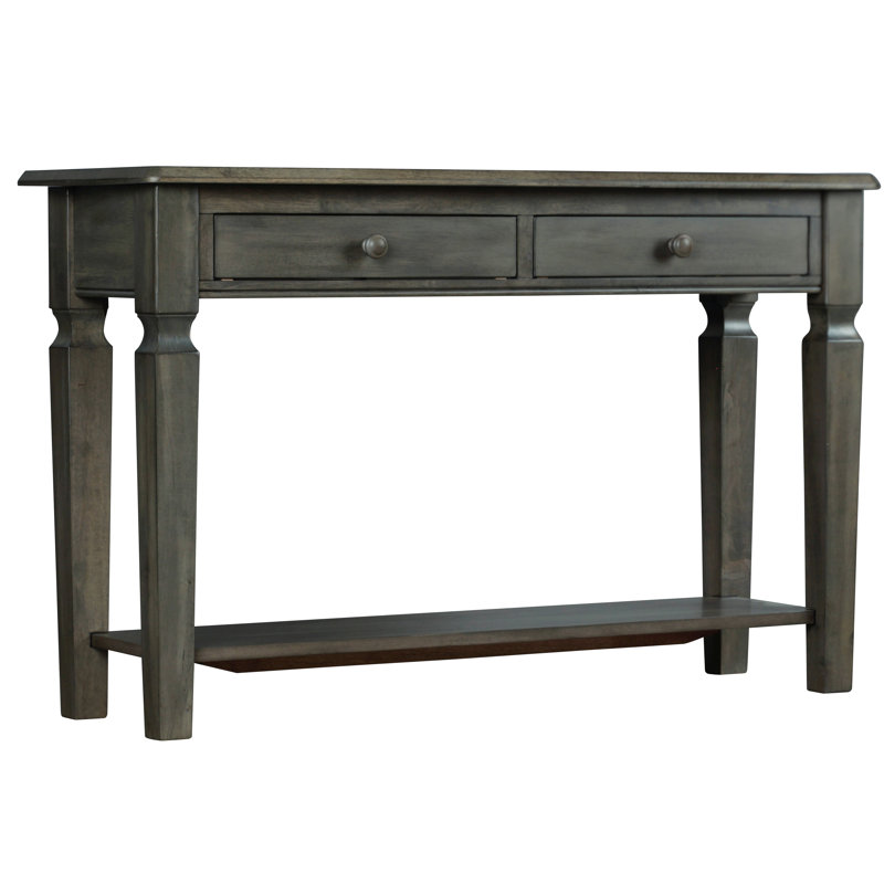 Console en bois massif 48 "Leta, Gris