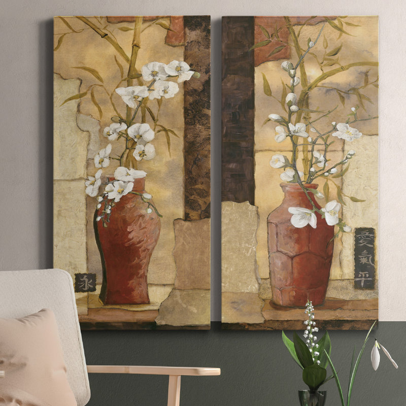 " Mandarin Panel I " 2 - Pieces, 40" H x 20" W 1.5" D