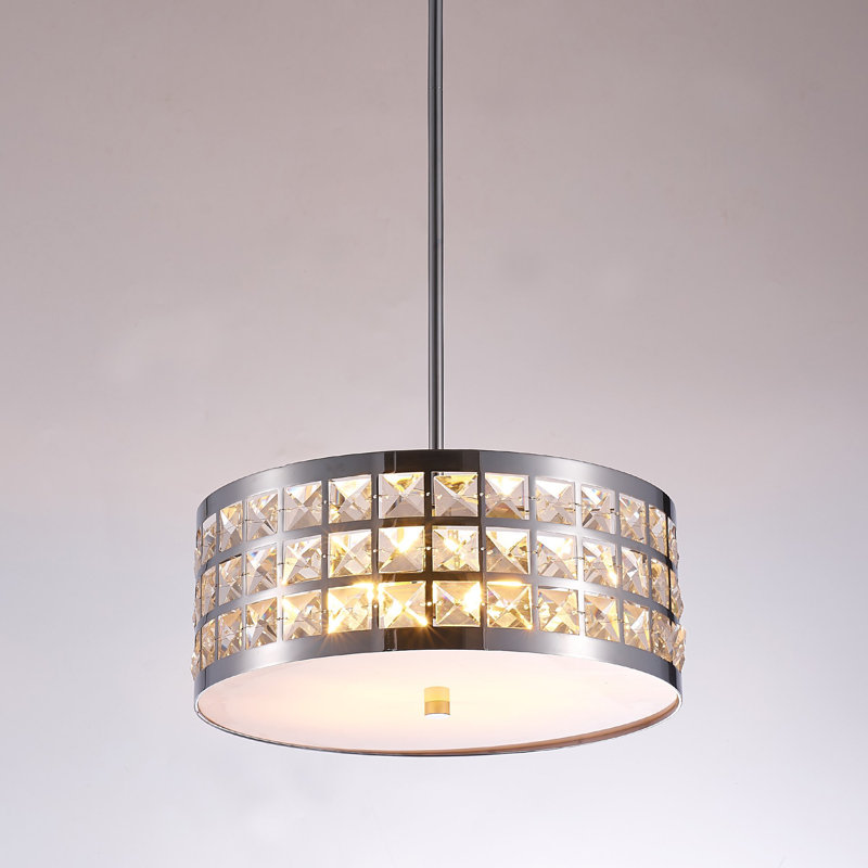 Luminaire suspendu chromé Hermoza