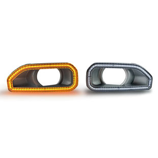 AMERICAN MODIFIED Fog Light Covers w/Turn Signal for 2018-2024 Jeep Wrangler JL