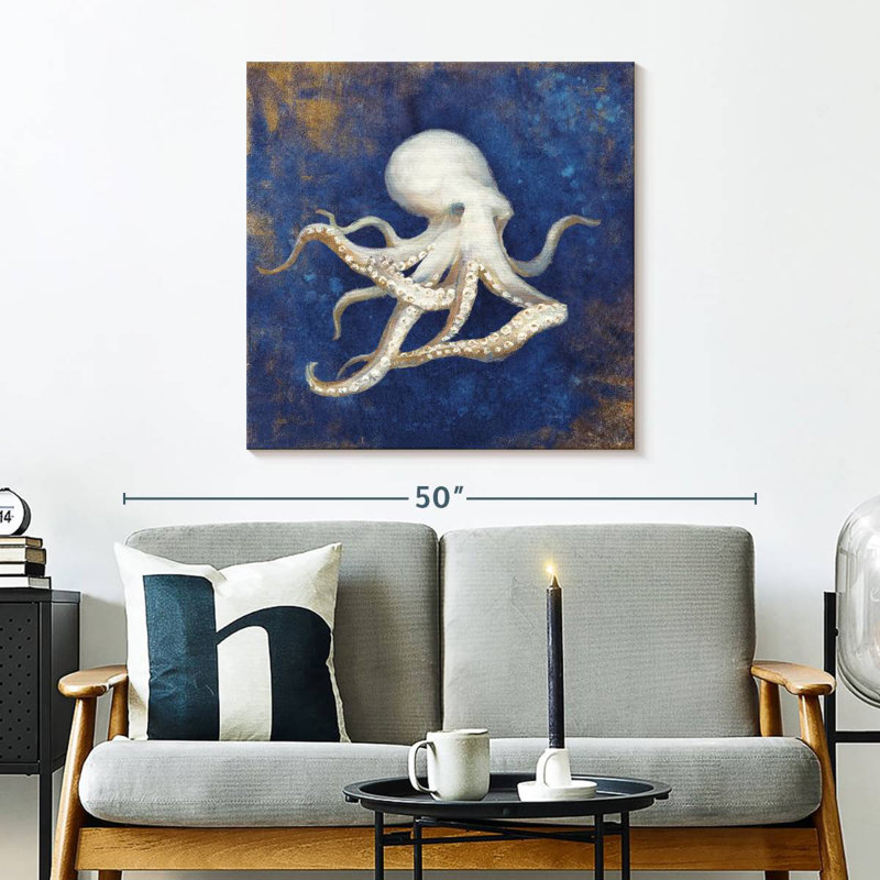 Brampt Treasures From The Sea Indigo II, H 30 po x l 30 po