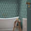 Graham & Brown Flame Leaf Teal Wallpaper-2059916068