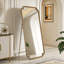 Grand miroir pleine longueur doré antique avec support, pour la chambre à coucher et le salon, durable et élégant-169496223