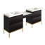 Meuble-lavabo double Rivo avec comptoir à maquillage