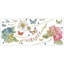 Adhésifs décoratifs à peler et coller - Multicolore - Motif floral de jardin, vinyle surdimensionné