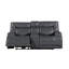 Causeuse Fuchs avec deux fauteuils inclinables gris-238792834-238792833