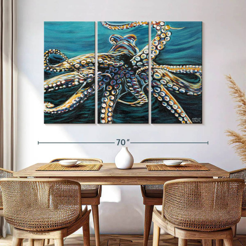 Brampt Wild Octopus II, 42" H x 65" W
