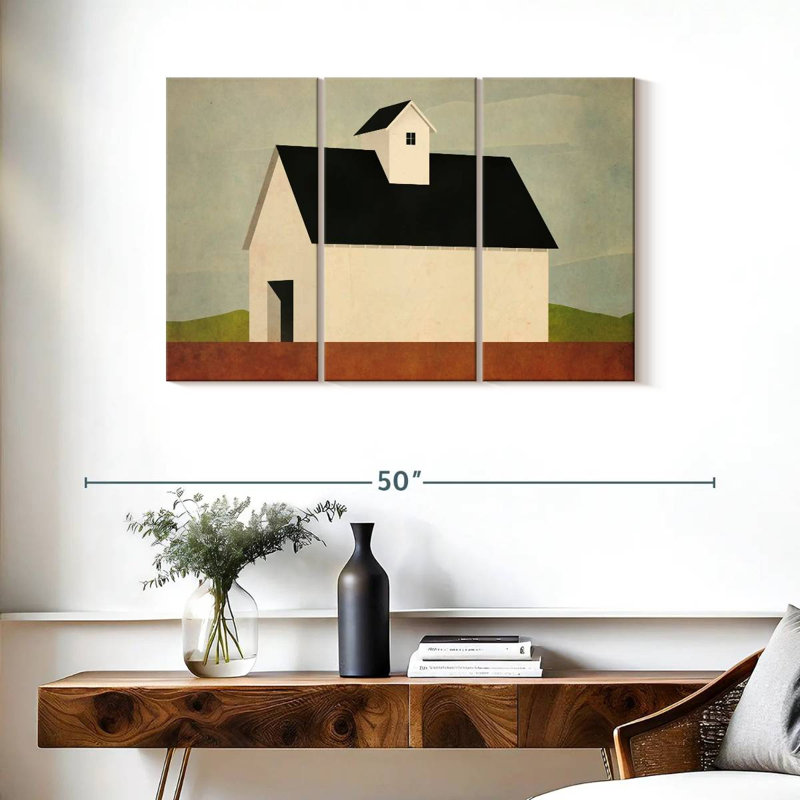 Lilie Fall Barn, 24" H x 38" W