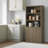 Cesiro 6-Tier Bookcase With 2 Fluted Doors And Adjustable Shelves-234420252